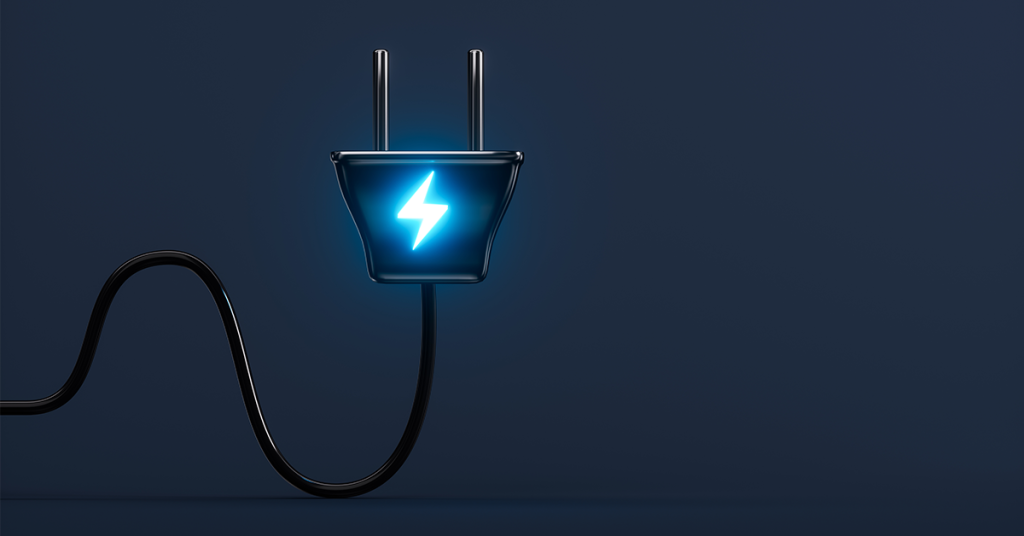 Electric motorhome charging cable and plug icon illustrating the limited practicality of electric motorhomes for UK travel and campsite infrastructure in 2025.